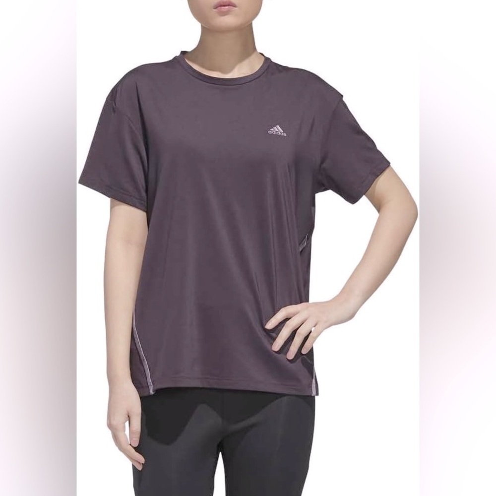 Adidas Women's Dark Purple Short Sleeve Tee